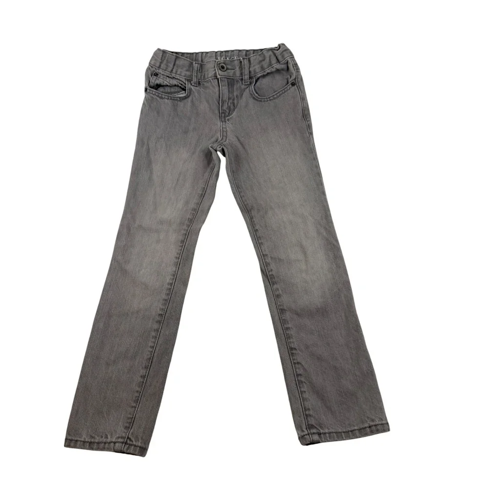 The Children's Place Boys Skinny Jeans Gray Adjustable Waist Size 7 Denim Pants